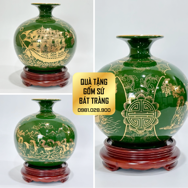 Bình hút tài lộc nhị thuận buồm xuôi gió, mã đáo thành công CALC1.1.3 - 22/26/30/35cm